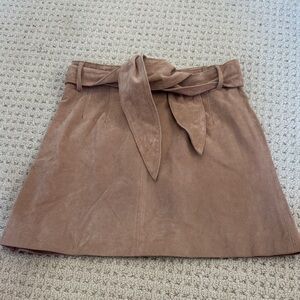 Blank NYC blush suede skirt